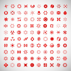 Naklejka premium Unusual Icons Set - Isolated On Gray Background - Vector Illustration, Graphic Design Editable For Your Design