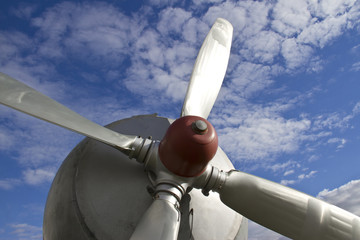 an old obsolete aircraft propeller