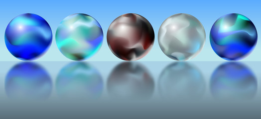 beautiful marble balls