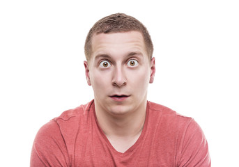 Obraz premium Man is very surprised.