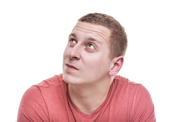 Fototapeta premium Man looks away.
