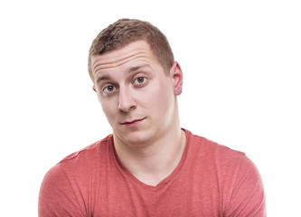 Obraz premium Man is looking indifferently.