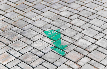 Pointer WC on the pavement