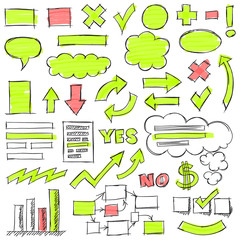 Hand Drawn Business Doodles Set