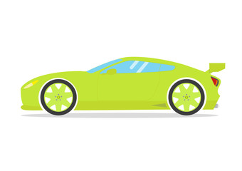 Race sport car. Supercar tuning coupé auto .Flat style vector transportation vehicle illustration isolated - 99720424