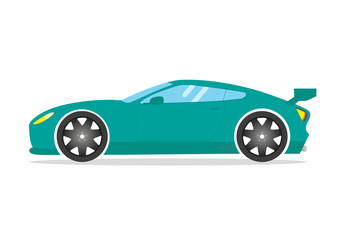 Race sport car. Supercar tuning coupé auto .Flat style vector transportation vehicle illustration isolated - 99720428