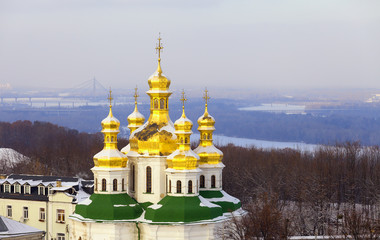 Fototapeta na wymiar Kiev-Pechersk Lavra at winter