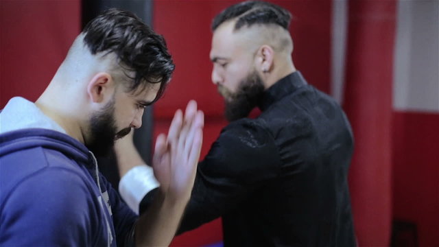 Two young fighters kung fu