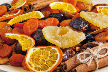 Dried fruits and cinnamon