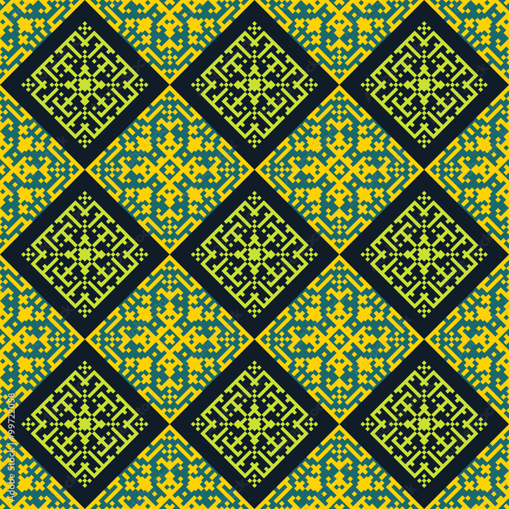 Poster retro style seamless vector pattern