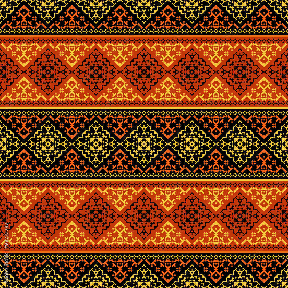Poster retro style seamless vector pattern
