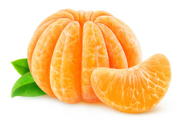 Peeled tangerine or clementine