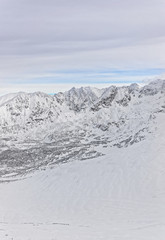 Fototapeta na wymiar Kasprowy Wierch peak in Zakopane of Tatra Mounts in winter