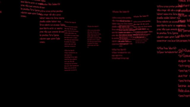 Random text wall Red