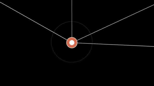 Animated network scene and background with crop to dot for slide text.