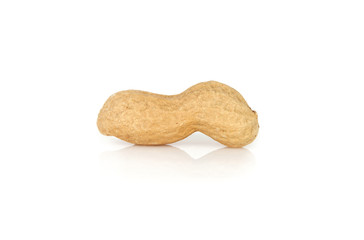 peanuts on a white background with shell