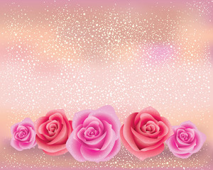 Background with pink roses