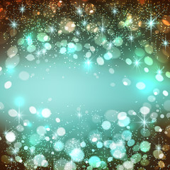Shining bokeh illustration. Vector illustration