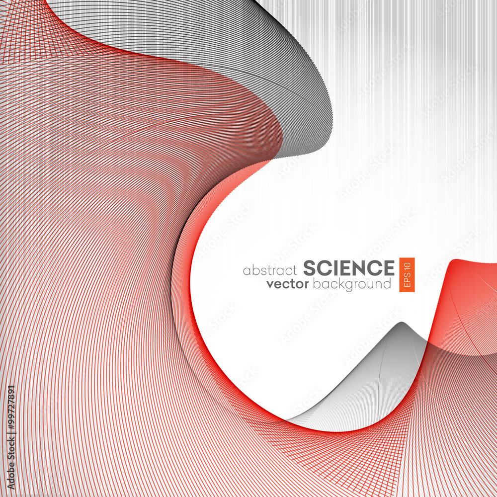 Poster abstract vector background, futuristic wavy