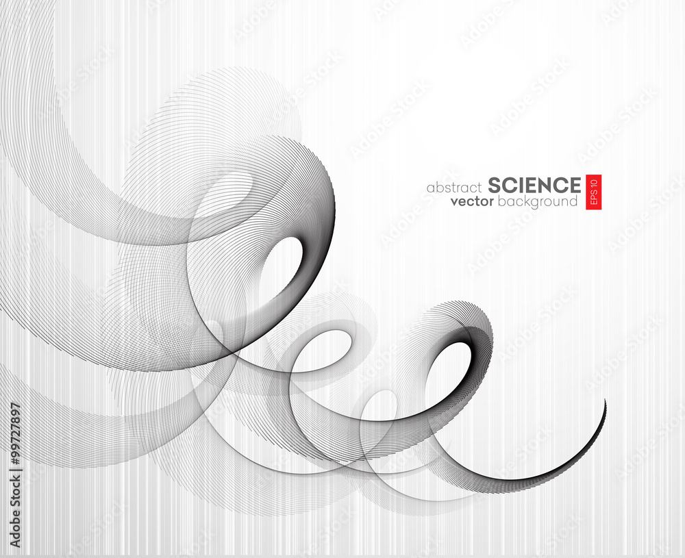 Poster abstract vector background, futuristic wavy