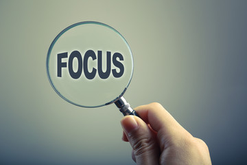 Magnifying Glass With Text Focus