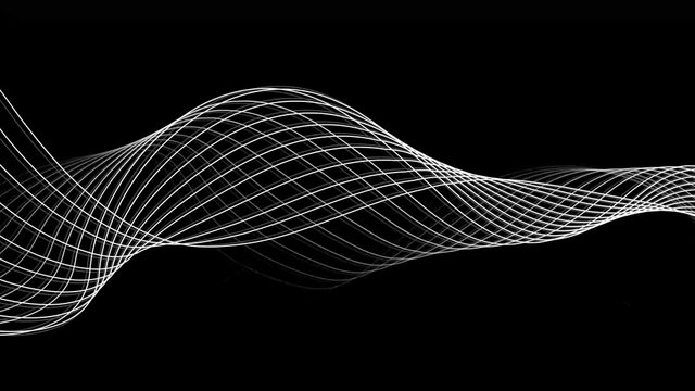 Spiral Slow flowing black and white particle vector abstract background Computer Designed Animation - uhd ultra hd 4k 4096 quad.