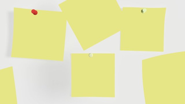 office blank post it paper with place for text animation full hd cgi 1080p background