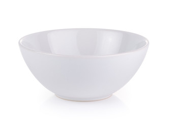white bowl on white background