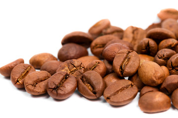 Coffee Beans on white.