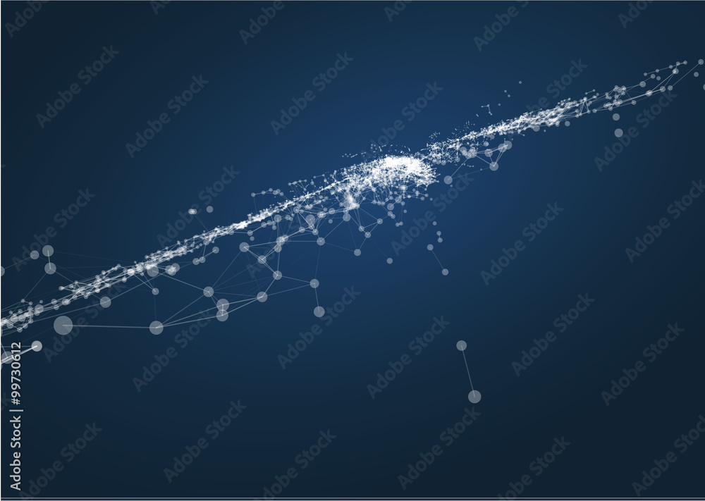 Wall mural abstract geometric technology vector design element.