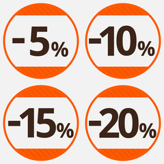 Sale discount icons