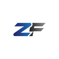 Simple Modern letters Initial Logo zf