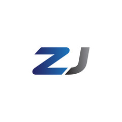 Simple Modern letters Initial Logo zj