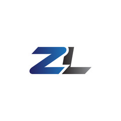 Simple Modern letters Initial Logo zl