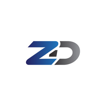 Simple Modern letters Initial Logo zd