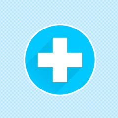 Obraz premium Blue circle icon.