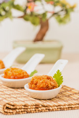 Coconut Chicken Appetizer Closeup