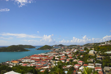 Fototapeta premium View of island town