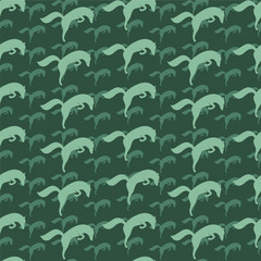 fox vector art background design for fabric and decor. Seamless