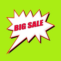 big sale wording speech bubble