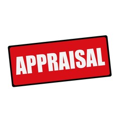 Fototapeta premium APPRAISAL wording on rectangular signs