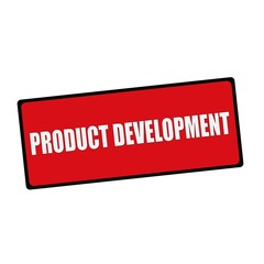 PRODUCT DEVELOPMENT wording on rectangular signs