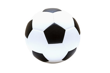 football and soccer ball isolated on white