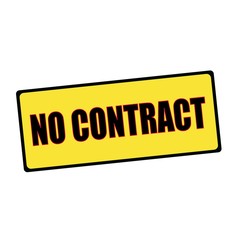 no contract wording on rectangular signs