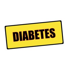 diabetes wording on rectangular signs
