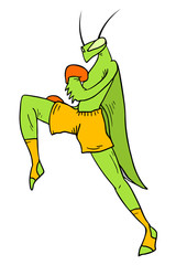 strong mantis illustration