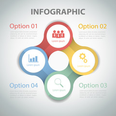 3D digital template Infographic. for business concept