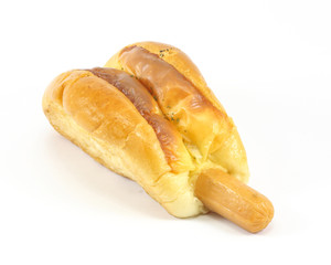Sausage hotdog roll bun