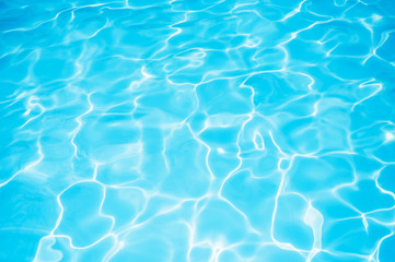 Blue and Bright water surface in swimming pool