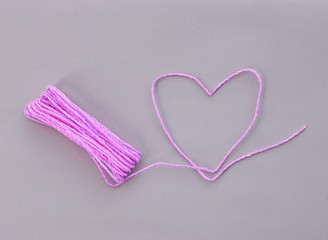 Heart made from rope